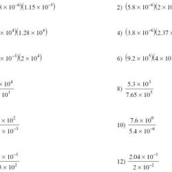 Scientific notation word problems worksheet