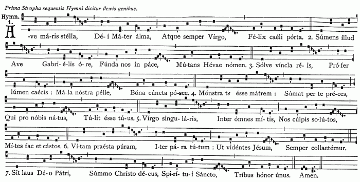 Ave maris stella hymn lyrics