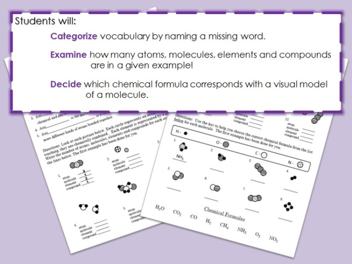 Compounds worksheet elements mixtures compound element mixture worksheets grade chemistry handout molecules science tes resources teaching printable pounds matter doc